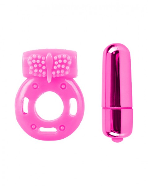 Neon Vibrating Couples Kit - Pink