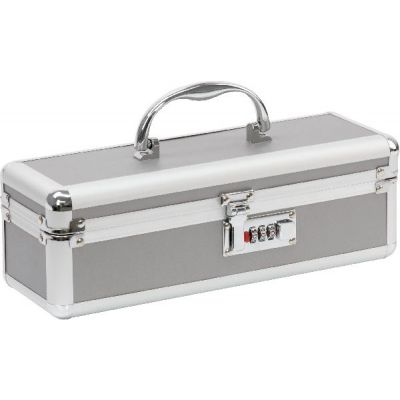 Lockable Medium Vibrator Case Silver