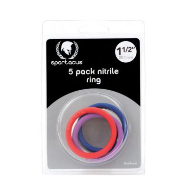 Spartacus Nitrile Cock Rings 5 Pack 1 5 inches