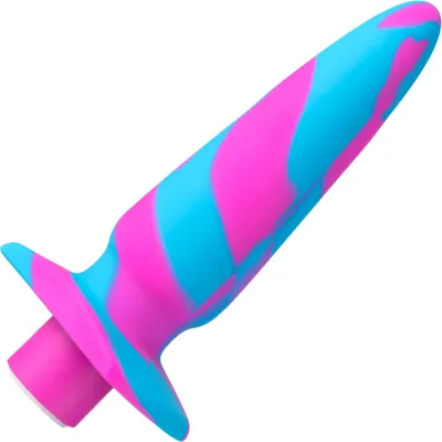 Avant Vibrotize Rechargeable Waterproof Vibrating Silicone Butt Plug By Blush Fuchsia