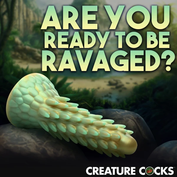 Creature Cocks - Stegosaurus Spiky Reptile Silicone Dildo