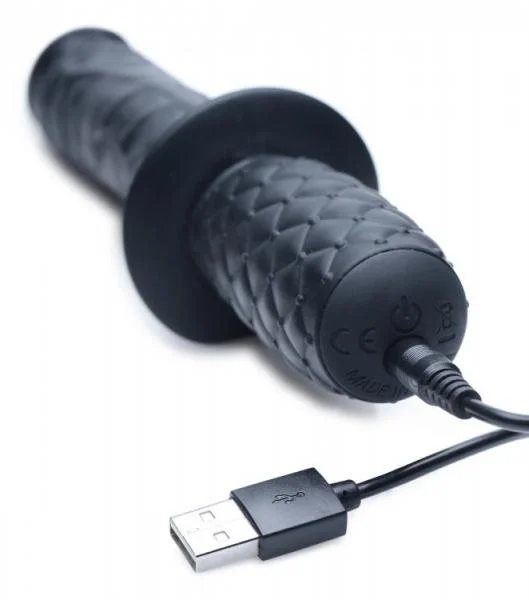 Ass Thumpers Realistic 10X Silicone Vibrating Thruster Dildo
