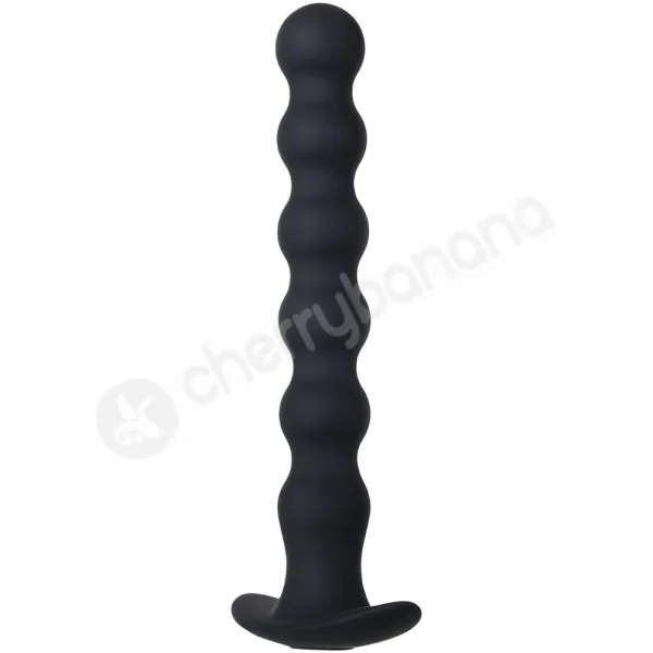Evolved Bottoms Up Black Vibrating Anal Beads Stick