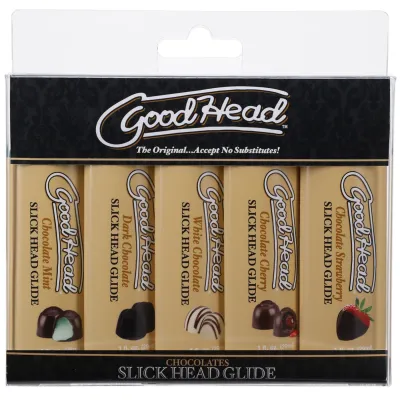 Goodhead Slick Head Glide Chocolate 5 Pack 1 Fl Oz