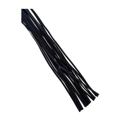 Bound X Nubuck Leather Flogger With Dark Wooden Handle