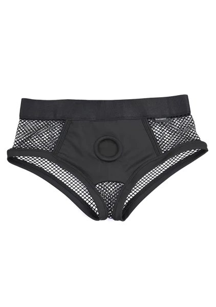 EM.EX. Fit Harness Fishnet Strap-On Harness Brief By Sportsheets - Large, Waists 28" to 31"