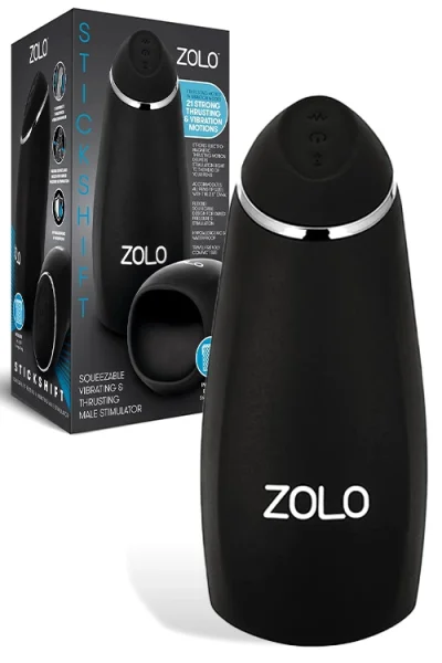 ZOLO Stickshaft - 6" Squeezable, Vibrating & Thrusting Masturbator