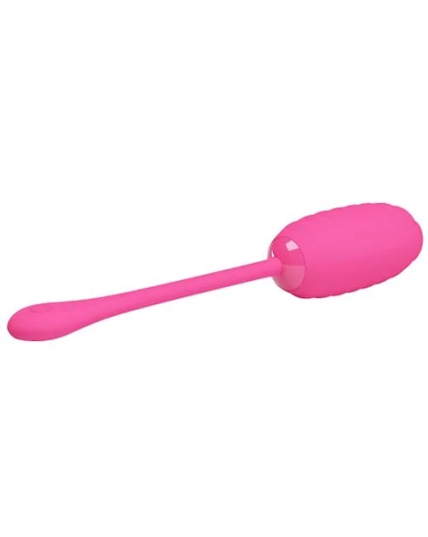 Kirk Liquid Silicone Remote Egg Vibrator - 7.7 Inch - Hot Pink - 7.7 Inch