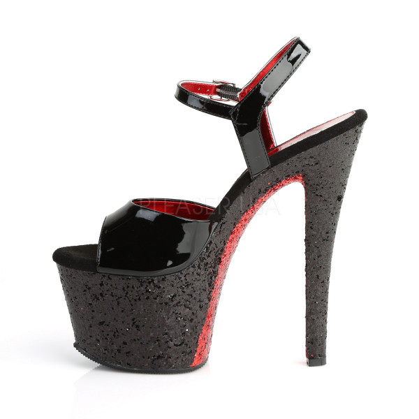 7 inches Heel, 2 3/4 inches PF Two Tone Ankle Strap Sandal — image 19 of 24