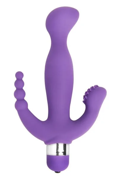 Amethyst 7 Mode Triple Stimulation Vibe Purple — image 4 of 6