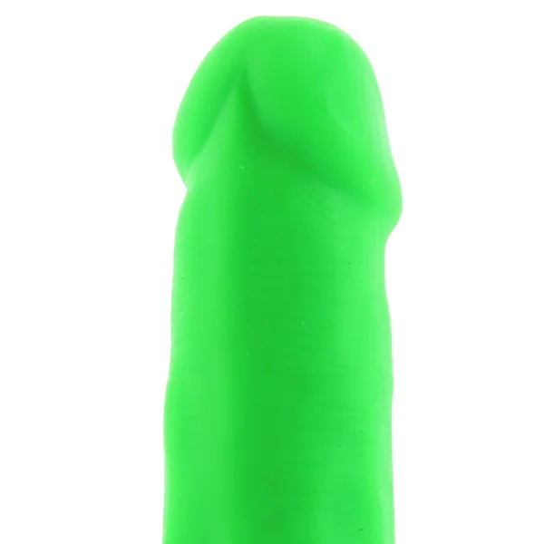 Neo Elite - 6 Inch Silicone Dual Density Cock  With Balls - Neon Green