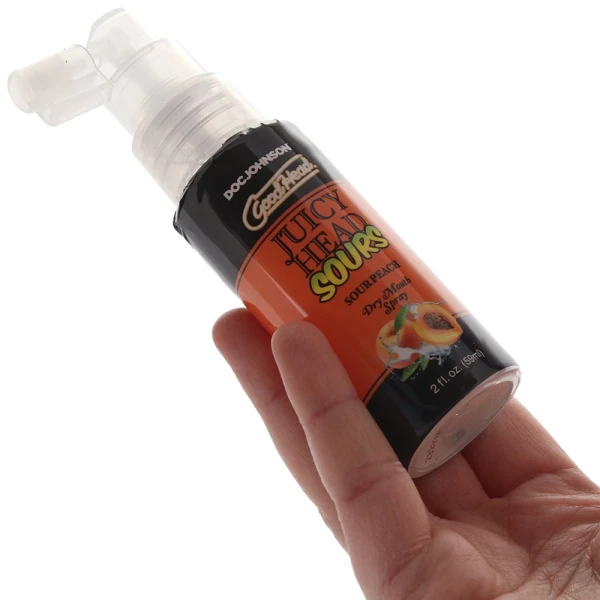 GoodHead Juicy Head Sours Dry Mouth Spray 2 oz By Doc Johnson - Sour Peach