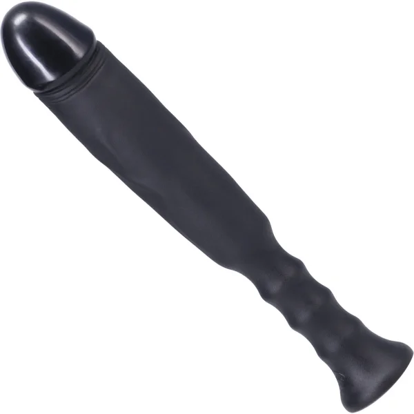Anaconda Silicone Dildo With Handle By Tantus - Black