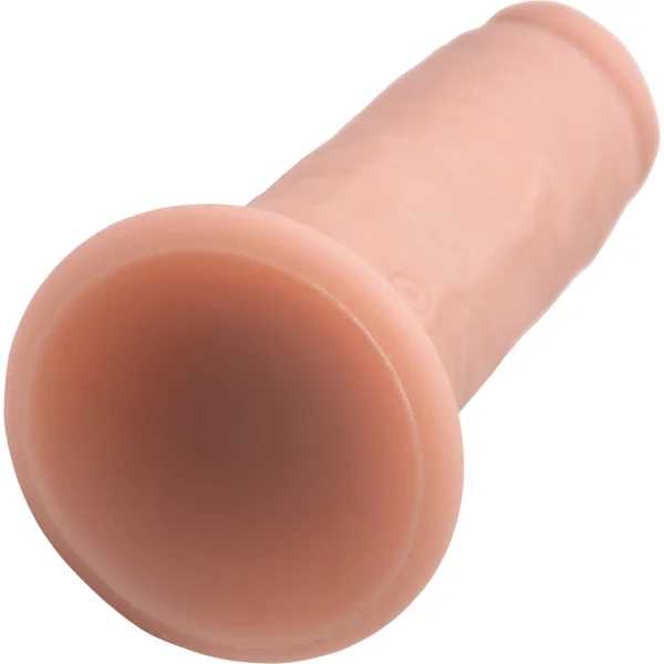 Strap U Power Player 28X Vibrating Rechargeable 6.5" Silicone Dildo With Remote - Vanilla