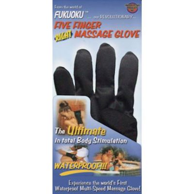 Fukuoku Five Finger Massage Glove Black