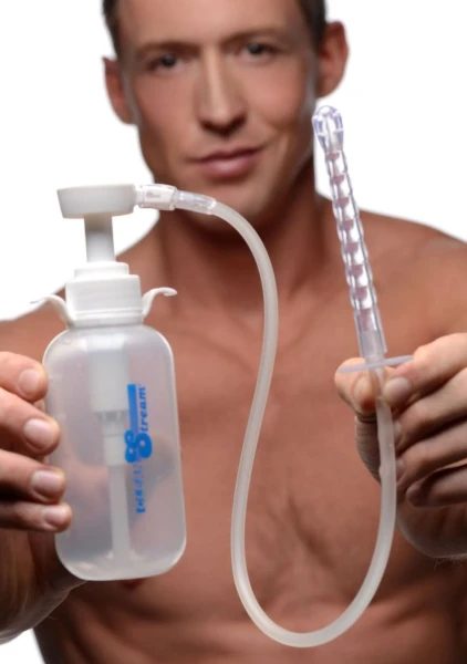 Pump Action Enema Bottle With Nozzle