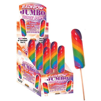 Rainbow Jumbo Cock Pops 6 DP