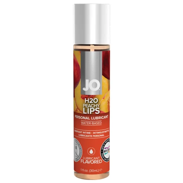 System Jo H2O Peachy Lips - Water-Based Flavored Lube | 1oz