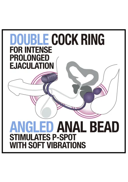 Anal Adventures Platinum Plug With Vibrating Cock Ring