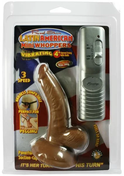 Latin Vibrating Curved Dong Balls Brown 4 Inches — image 5 of 6
