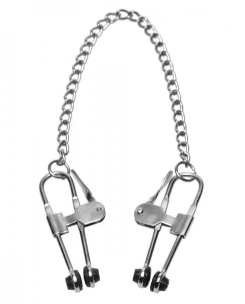 Intensity Nipple Press Clamps With Chain Metal Silver — image 5 of 6
