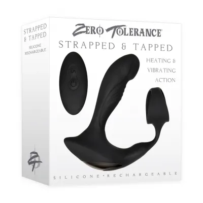 Silicone Rechargeable Strapped Tapped Black