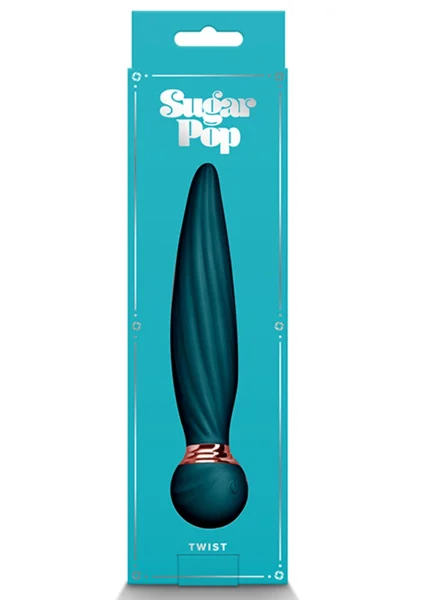 Sugar Pop Twist Rechargeable Silicone Gyrating Insertable Vibrator - Purple