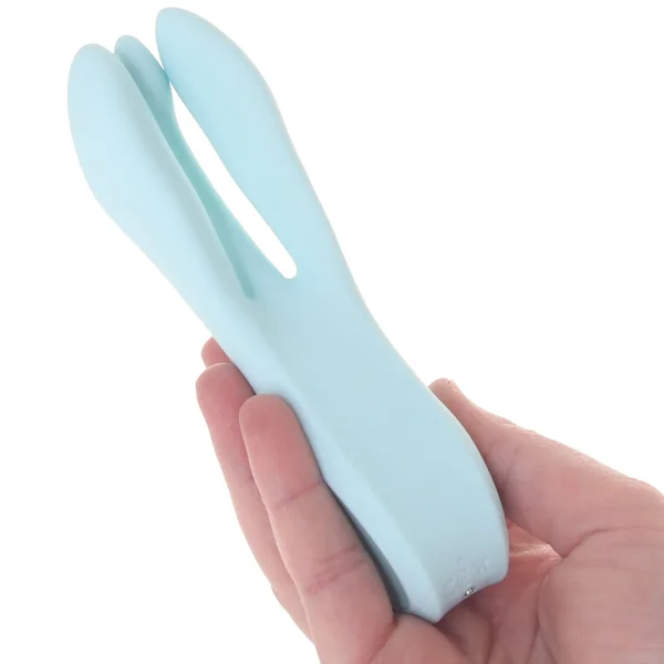 Satisfyer Threesome 1 Rechargeable Waterproof 12-Function Dual Stimulation Vibrator - Light Blue