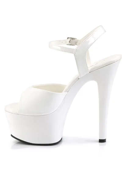 Aspire 6" White Vegan Platforrm Sandal By Pleaser — image 5 of 5