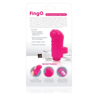 Charged Fingo Rechargeable Finger Vibe Pink
