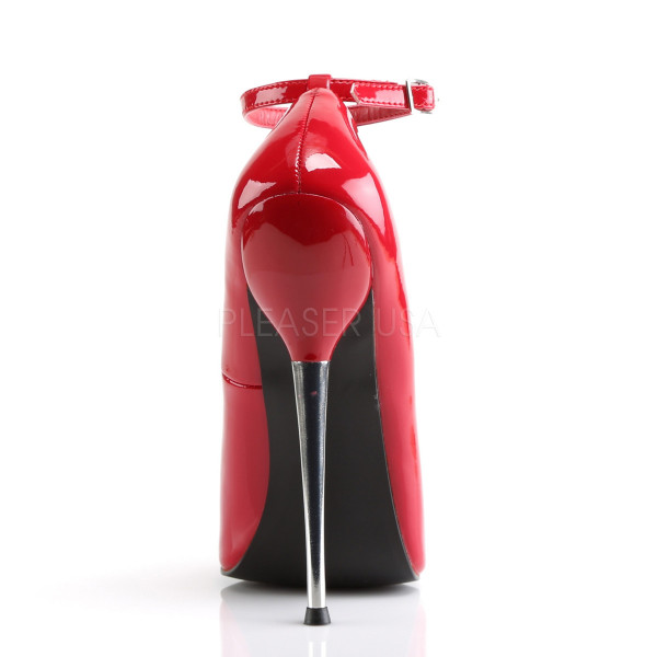 DAGGER-12 - 6 1/4" Solid Brass Heel Ankle Strap Plain Pump — image 4 of 8