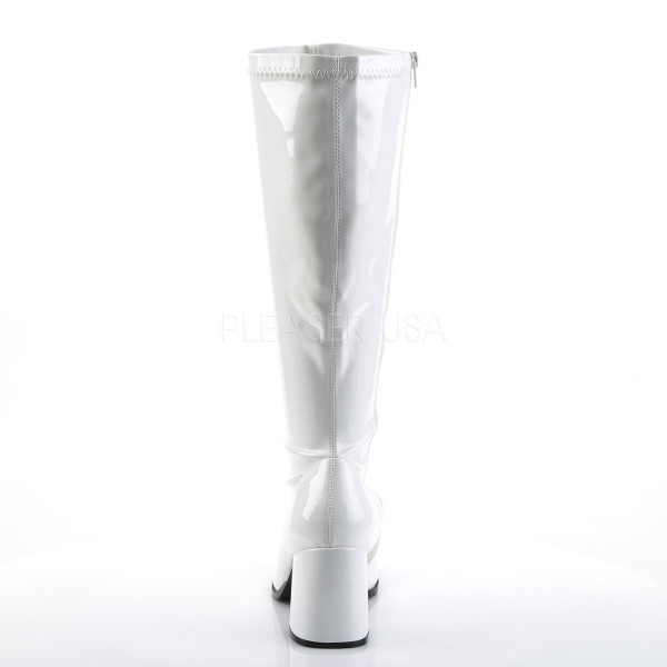 GOGO-300X - 3" Wht Stretch Pat Wide Width Gogo Boot, Plus Size, Side Zip — image 4 of 4