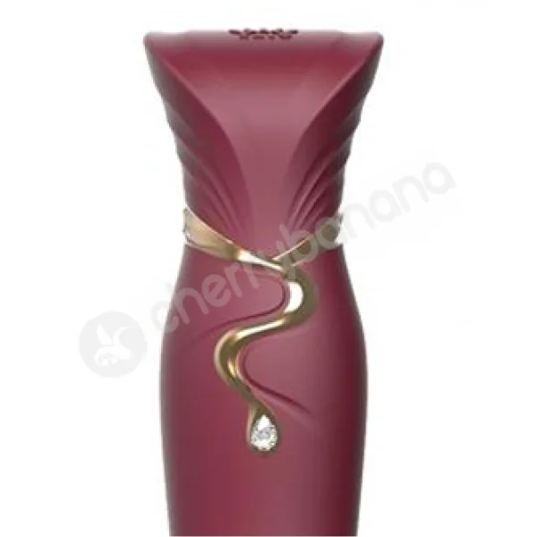 Zalo Queen Wine Red G-spot Pulse Wave Vibrator with Suction Sleeve