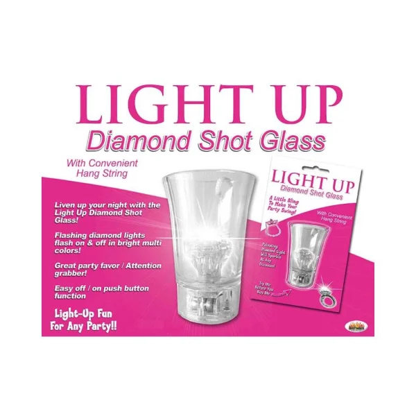 Light Up Diamond Shot Glass With String Clear