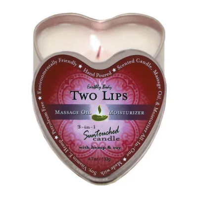 Earthly body 3 in 1 candle 4 oz two lips