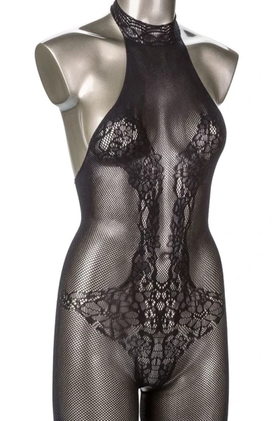 Scandal Plus Size Halter Lace Body Suit