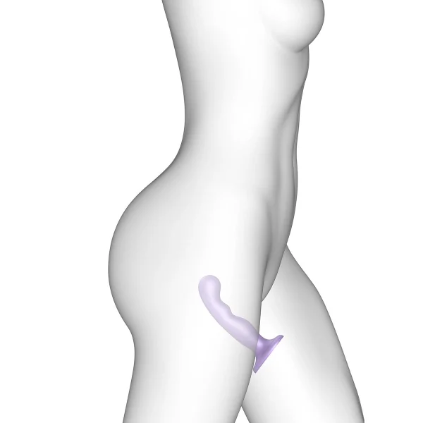 Strap-on-Me Hybrid Collection P&G Silicone Suction Cup Dildo - S Metallic Lilac