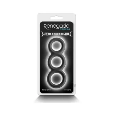 Cock Rings Renegade Threefold Black