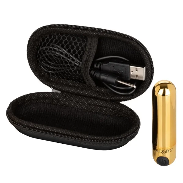 Hideaway Rechargeable Waterproof Mini Vibrator by CalExotics - Gold
