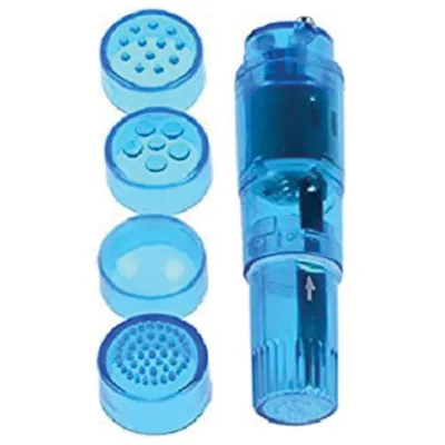 Cloud 9 Mini Massager Pocket Rocket Blue with 4 Attachments