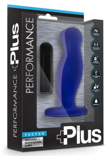 Performance Plus Factor Indigo Blue Prostate Massager — image 7 of 8