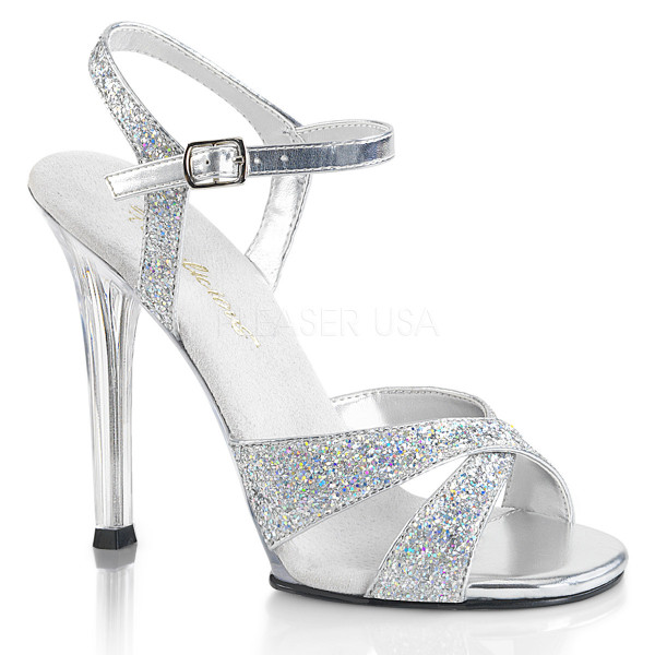 4 1/2 inches Heel Criss Cross Ankle Strap Sandal