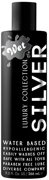 Wet Silver Water-Based Lubricant 9oz