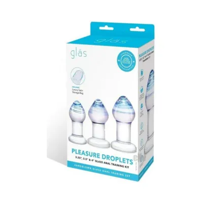 Anal Trainers Glas Amethyst Rain 3 piece Glass Anal Training Kit