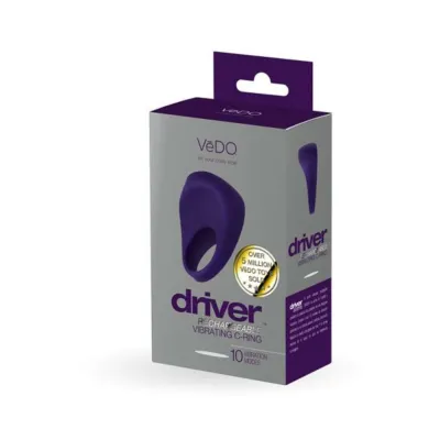 Cock Rings Vedo Driver Rechargeable Vibrating C ring Purple