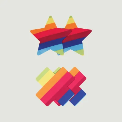 Pretty Pasties Pride Cross and Star 2 Pack