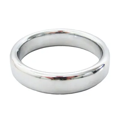 Love In Leather 40mm Stainless Steel Rounded Cock Ring