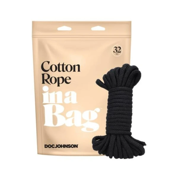 Restraints: In A Bag Cotton Rope 32ft Black