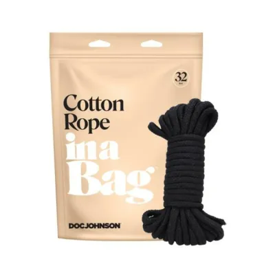 Restraints In A Bag Cotton Rope 32ft Black