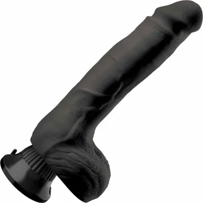 Real Feel Deluxe No 7 9 Suction Cup Vibrating Dildo Charcoal